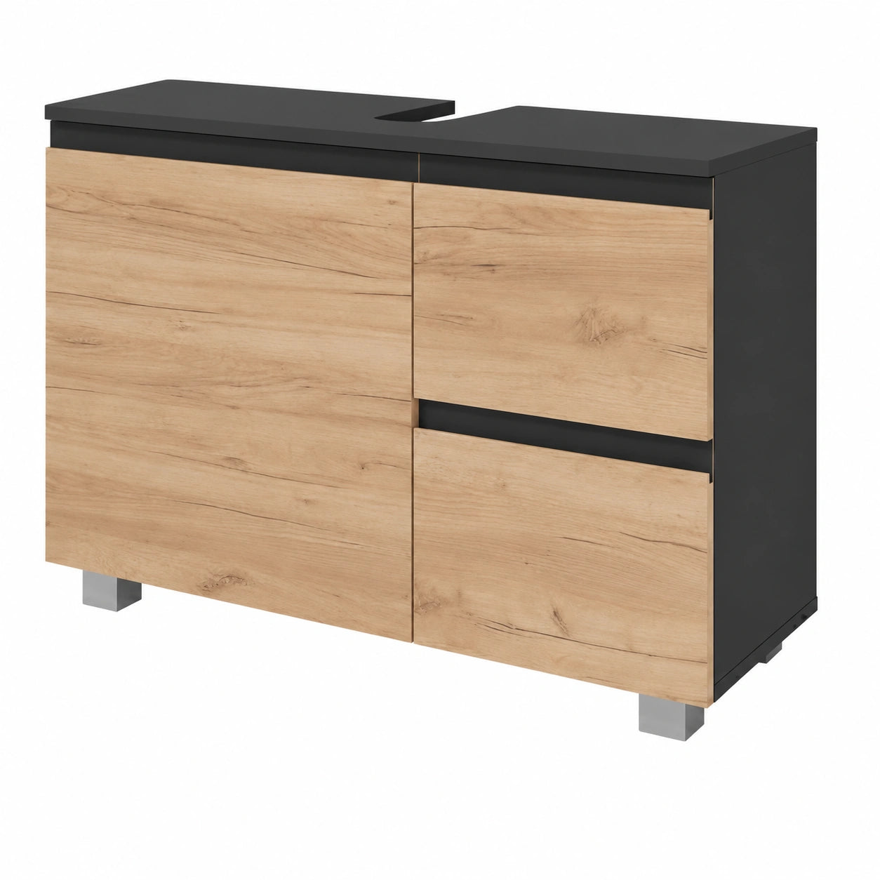 Mueble de Baño Colgante con Recorte para Sifón, 80x60.8 cm, Estilo Sonoma