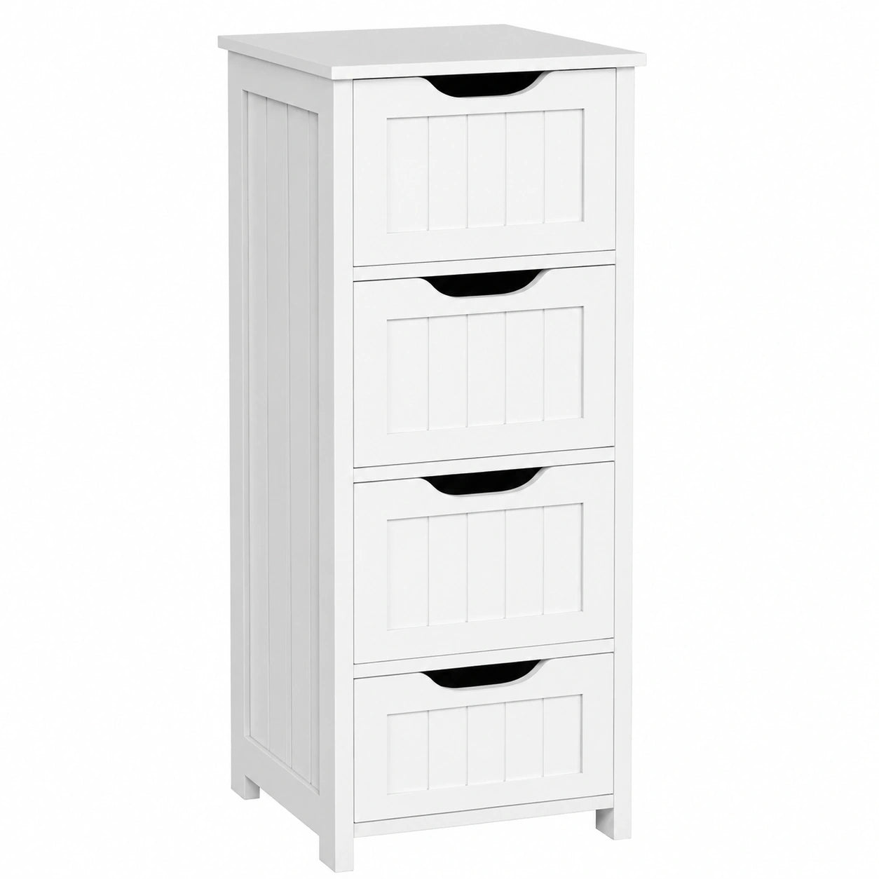 Armario de Baño Yaheetech con 4 Cajones, 30x30x82cm, Blanco