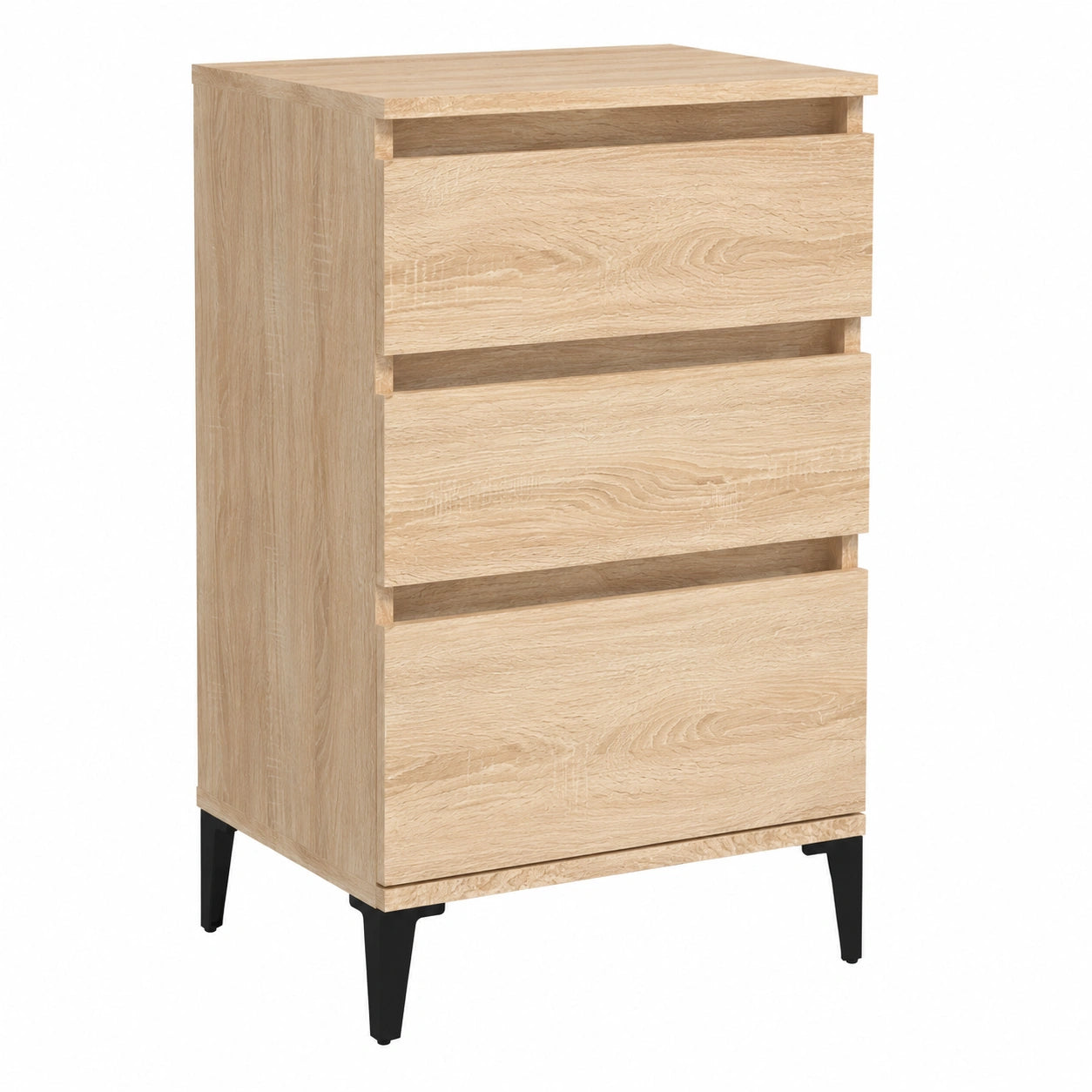 Mesita de Noche de Madera con Acabado Roble Sonoma 40x35x70 cm
