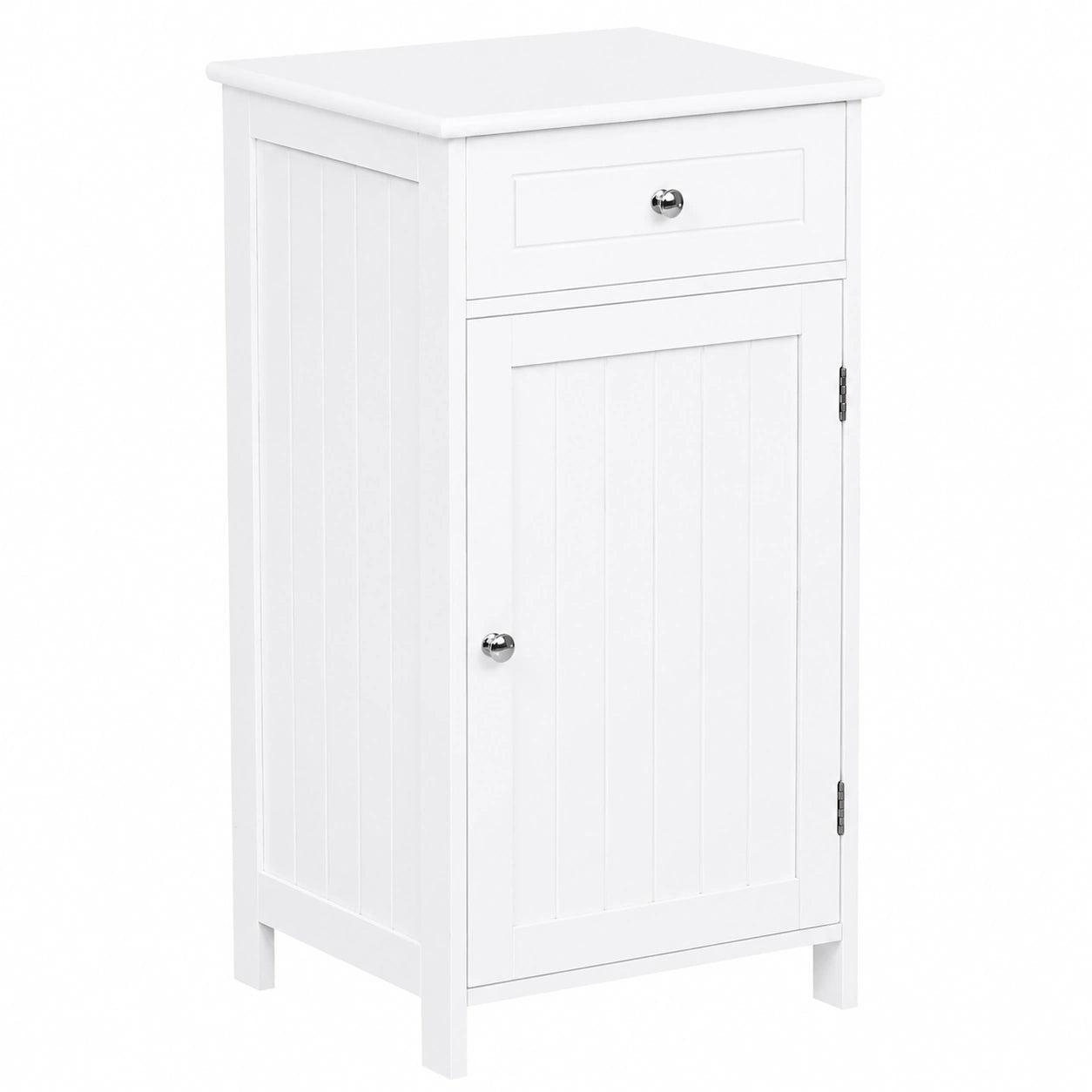 Armario de Baño Blanco con Almacenamiento Ajustable y Antivuelco
