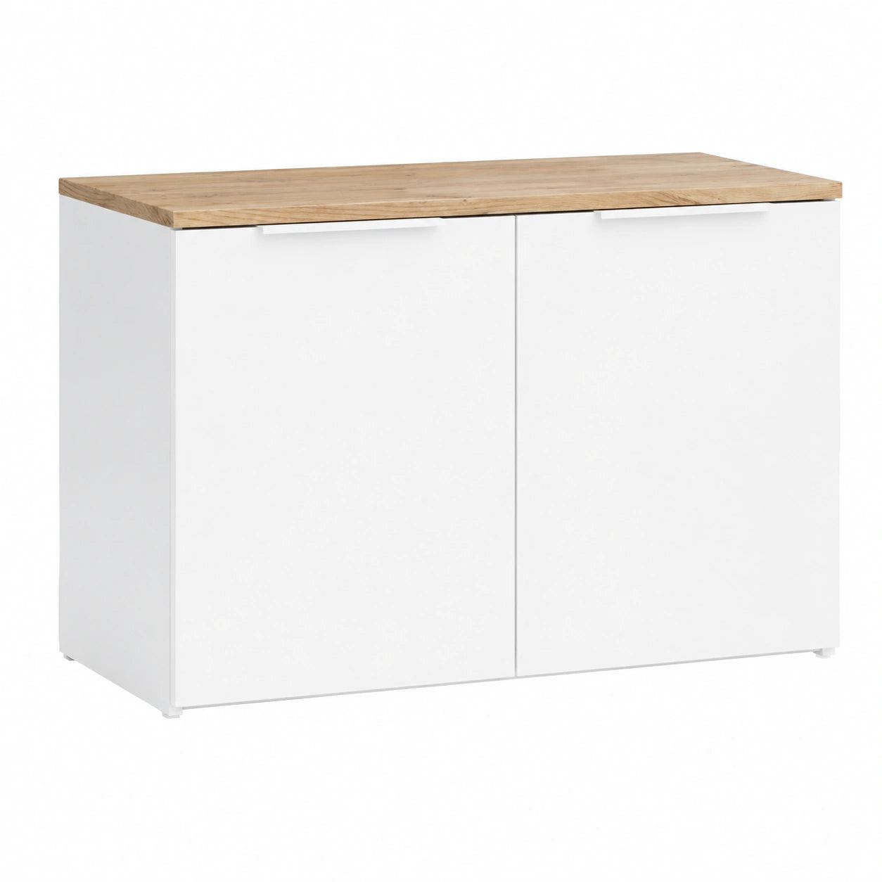 Aparador Vicco Wido Blanco y Sonoma 80x50 cm, Ideal para Ropa y Almacenaje