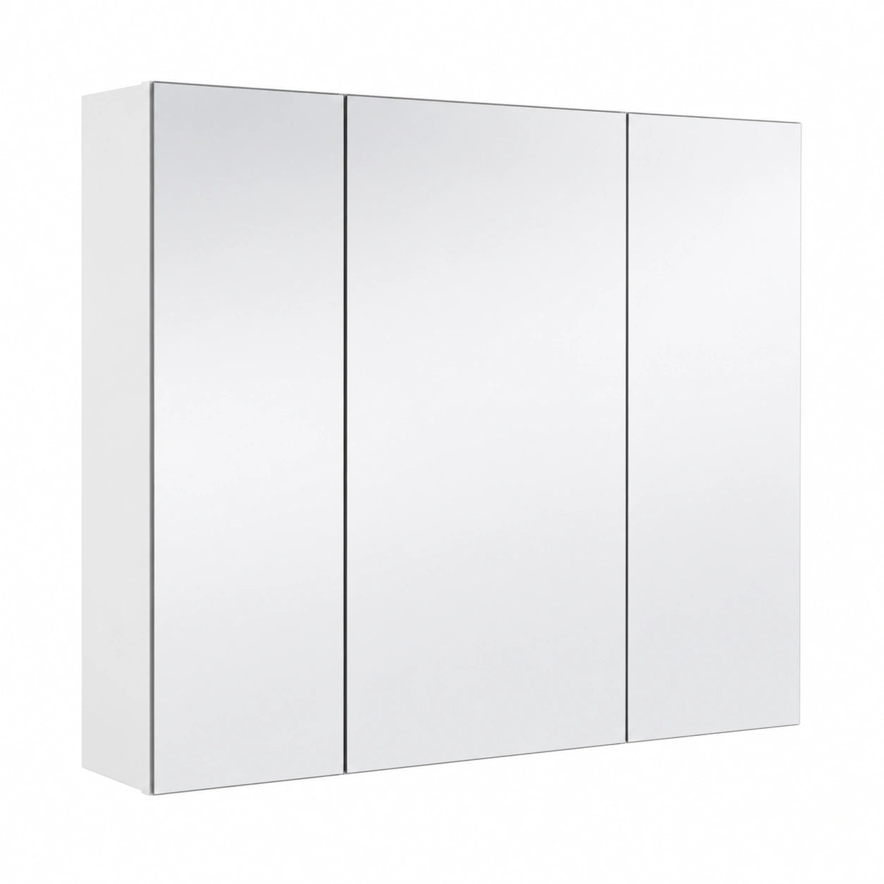 Armario de Baño Blanco con Espejo y Puertas Triplas, Diseño Suspendido con Estantes Ajustables 70,5x15x60,5cm