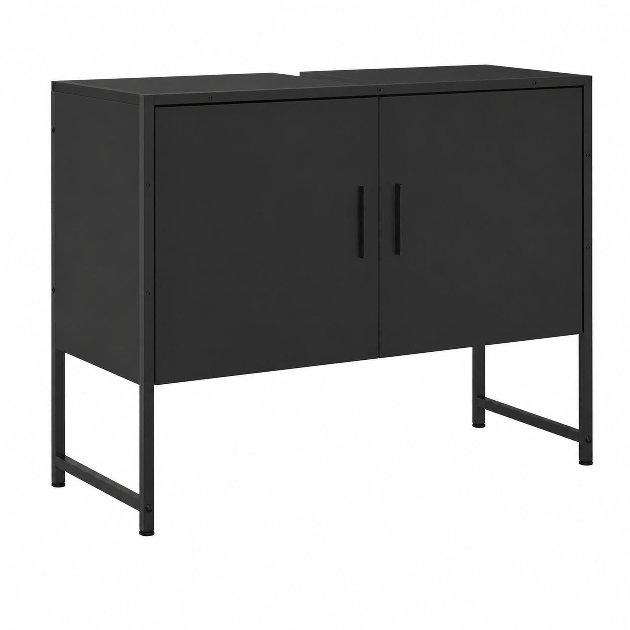 Mueble de Baño Negro con Almacenamiento y Lavabo de vidaXL