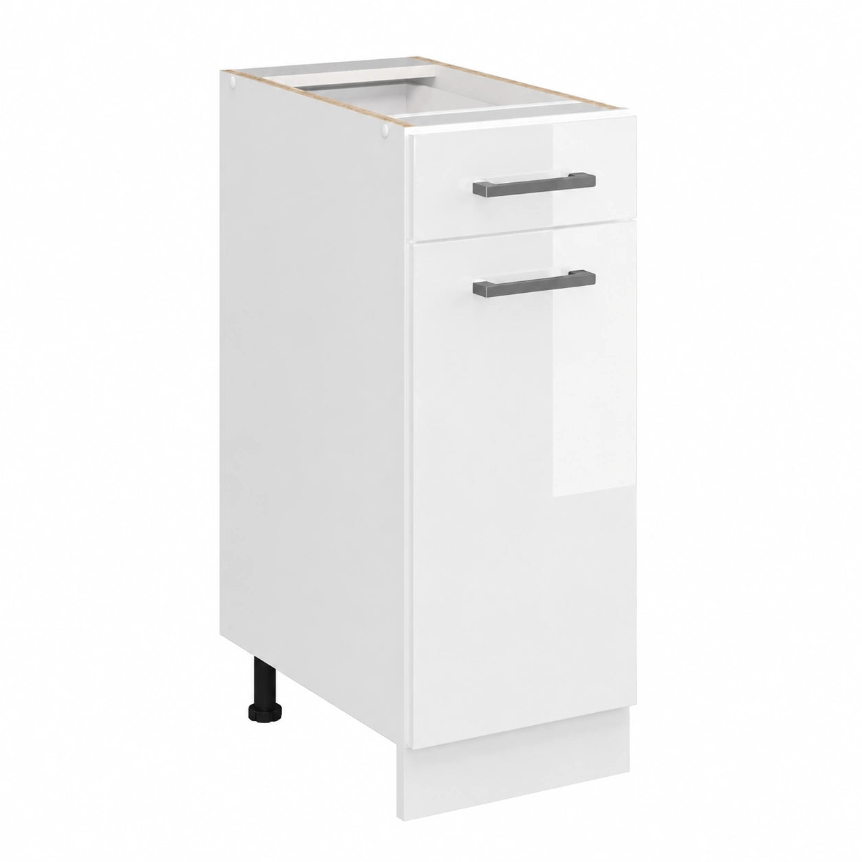 Vicco Armario de Cocina Modular, Blanco Brillante, 30 cm, Sin Encimera