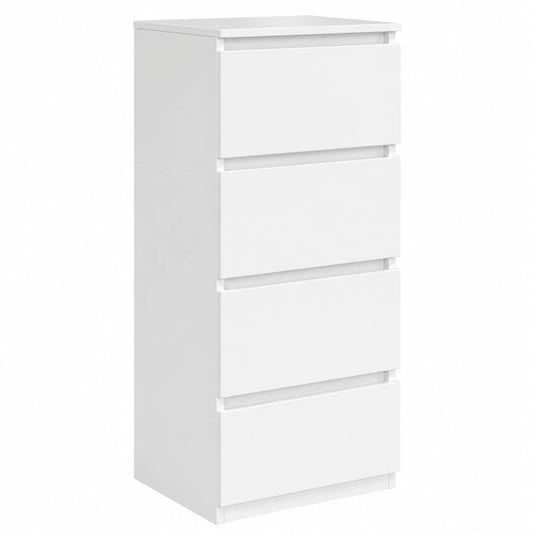 Cómoda de Madera Blanca 4 Cajones TOMI para Entrada y Baño