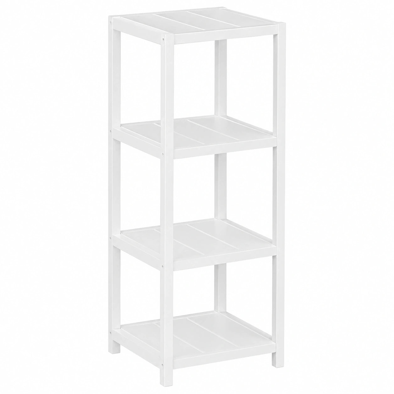 Estantería Blanca de 4 Niveles para Baño o Cocina de Diseño Nórdico