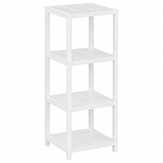 Estantería Blanca de 4 Niveles para Baño o Cocina de Diseño Nórdico