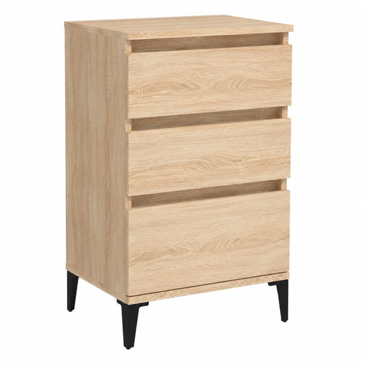 Mesita de Noche de Madera con Acabado Roble Sonoma 40x35x70 cm