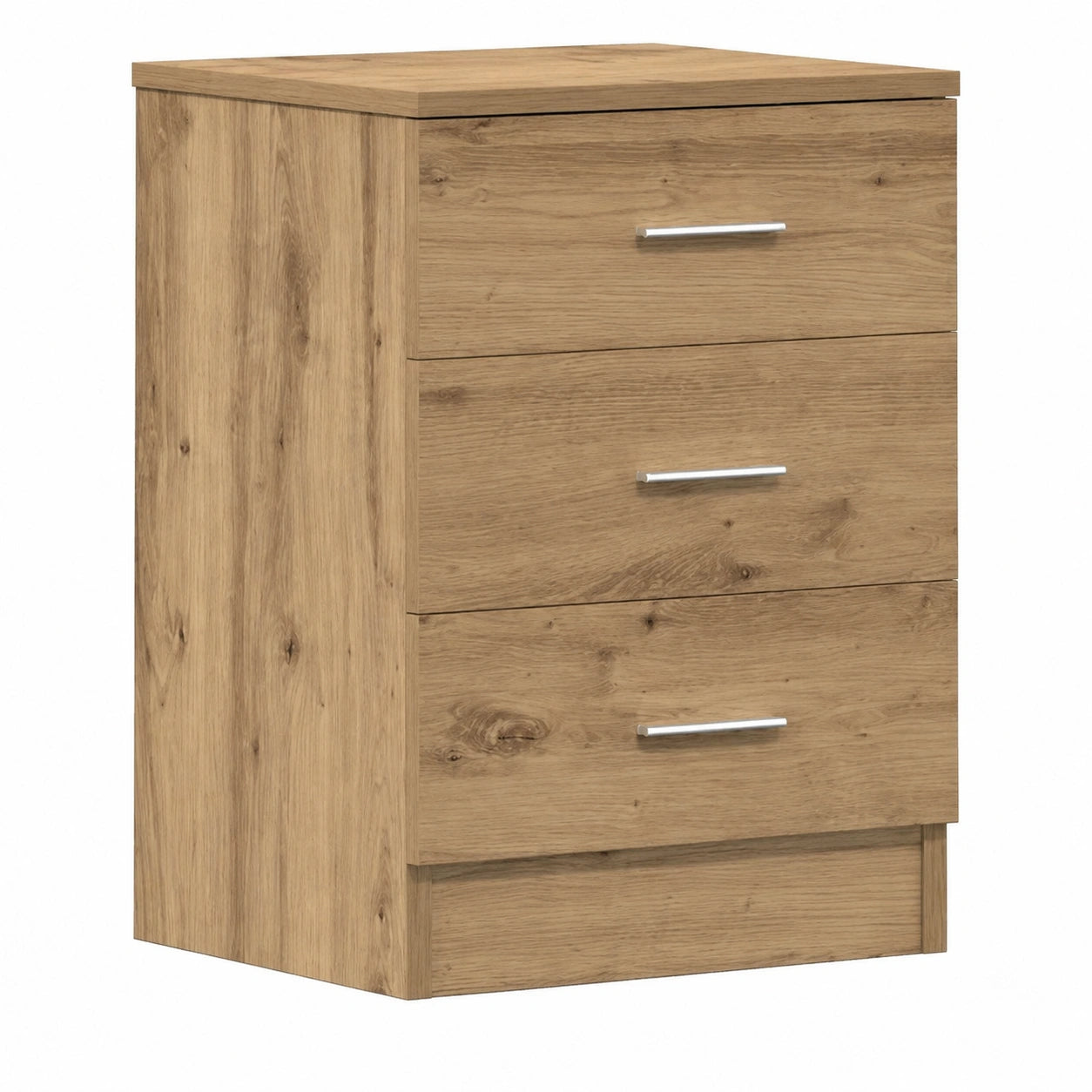 Juego de 2 Mesitas de Noche de Madera de Roble Artisan 38x35x55 cm para Dormitorio
